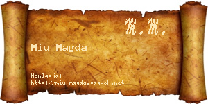 Miu Magda névjegykártya